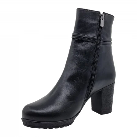 Ghete Damă Casual Din Piele Naturală Neagră 8606 [9]
