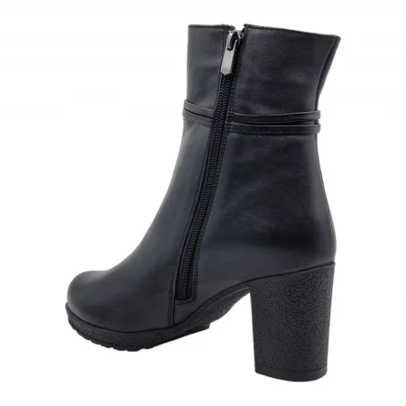 Ghete Damă Casual Din Piele Naturală Neagră 8606 [8]