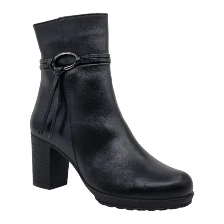 Ghete Damă Casual Din Piele Naturală Neagră 8606 [5]