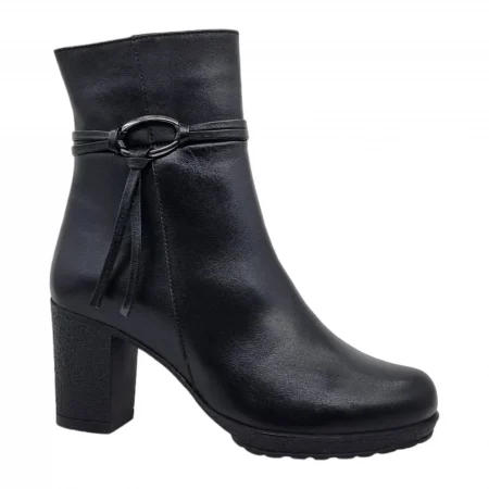 Ghete Damă Casual Din Piele Naturală Neagră 8606 [7]