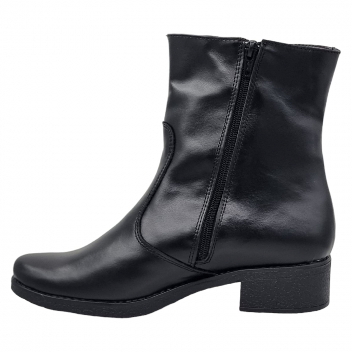 Ghete Damă Casual Din Piele Naturală Neagră 8605 [2]