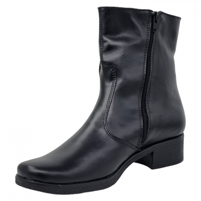 Ghete Damă Casual Din Piele Naturală Neagră 8605 [4]