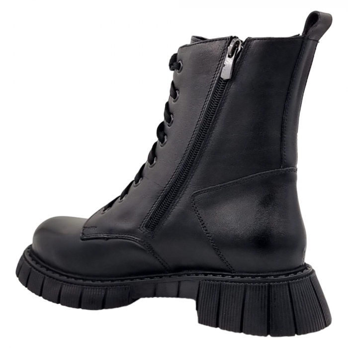 Ghete Damă Casual Din Piele Naturală Neagră 8607 [6]