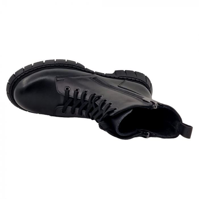 Ghete Damă Casual Din Piele Naturală Neagră 8607 [4]