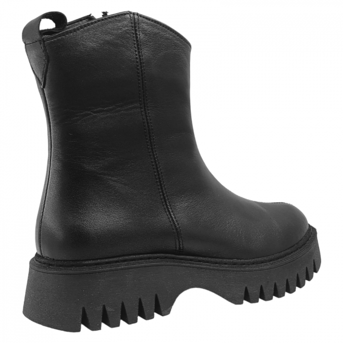 Ghete Damă Casual Din Piele Naturală Neagră 8608 [6]