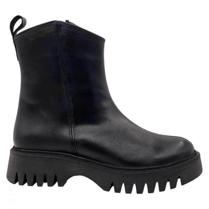 Ghete Damă Casual Din Piele Naturală Neagră 8608 [10]