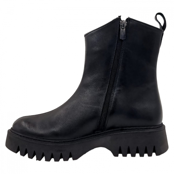 Ghete Damă Casual Din Piele Naturală Neagră 8608 [7]