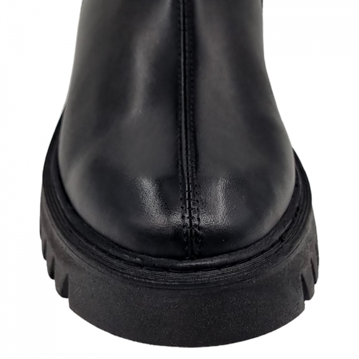 Ghete Damă Casual Din Piele Naturală Neagră 8608 [5]