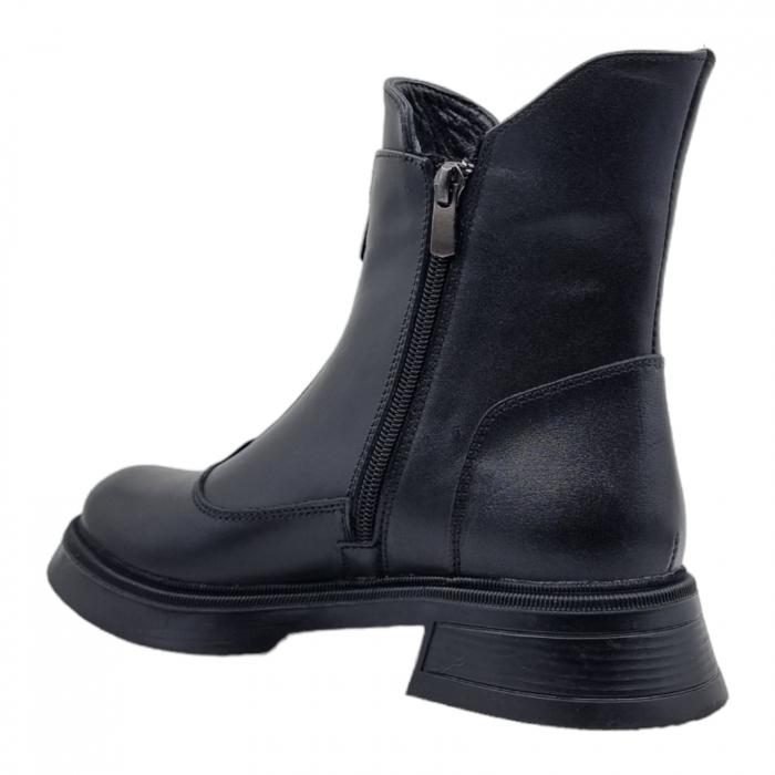 Ghete Damă Casual Din Piele Naturală Neagră 8609 [4]
