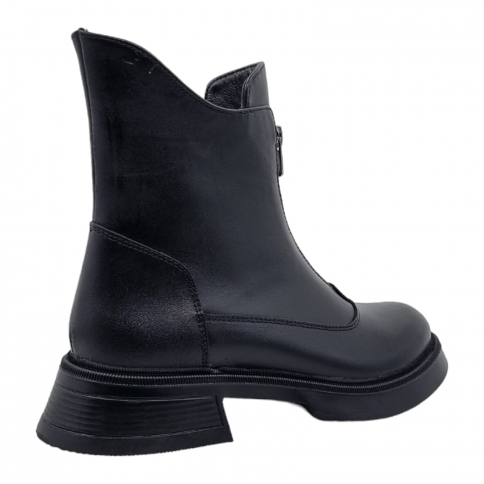Ghete Damă Casual Din Piele Naturală Neagră 8609 [3]