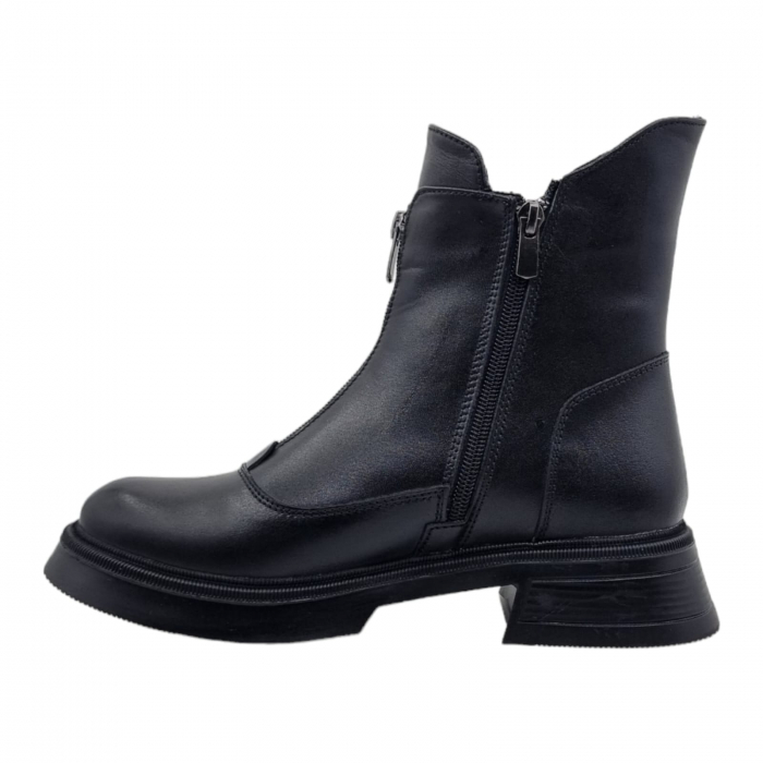 Ghete Damă Casual Din Piele Naturală Neagră 8609 [6]