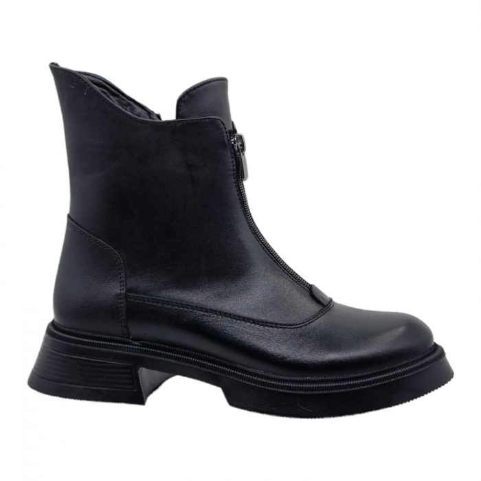 Ghete Damă Casual Din Piele Naturală Neagră 8609 [7]