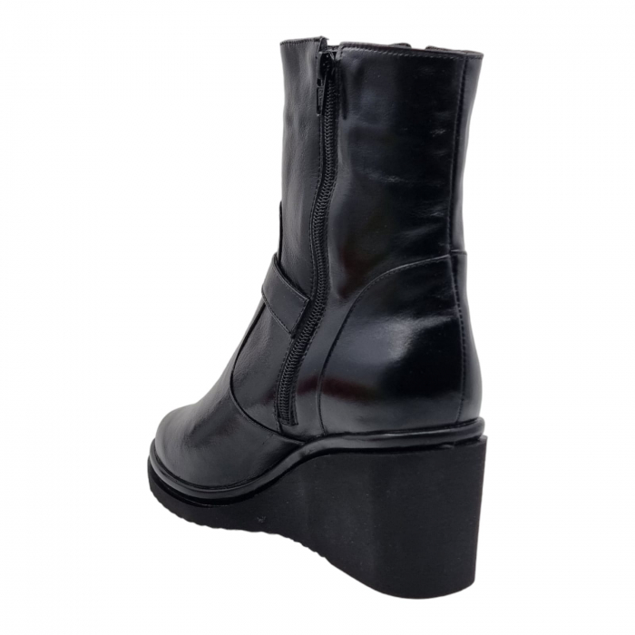 Ghete Damă Casual Din Piele Naturală Neagră 8610 [9]
