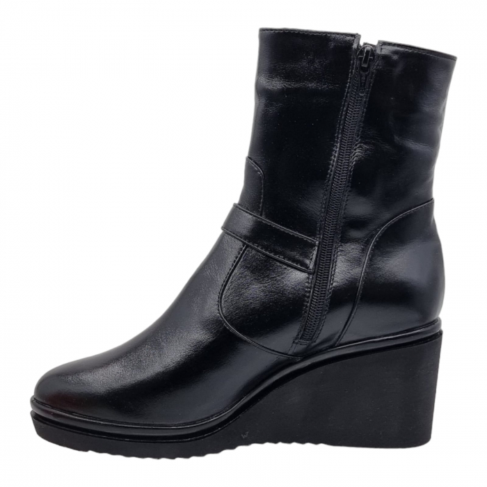 Ghete Damă Casual Din Piele Naturală Neagră 8610 [5]