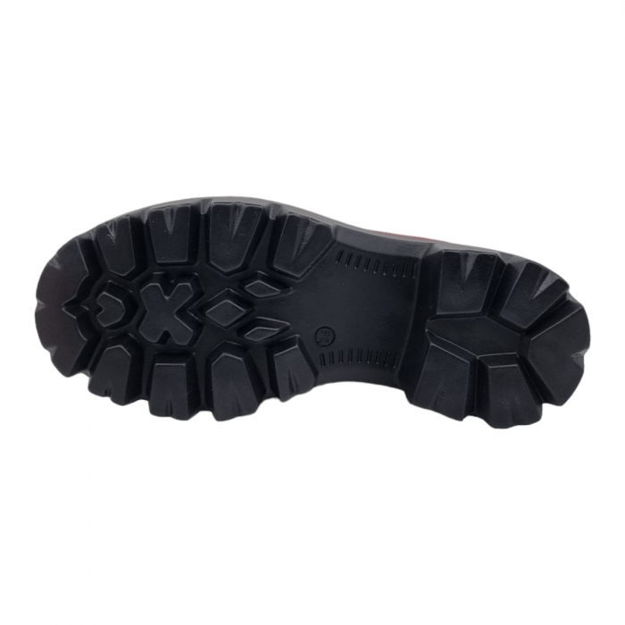Ghete Damă Casual Din Piele Naturală Roșie 8611 [2]