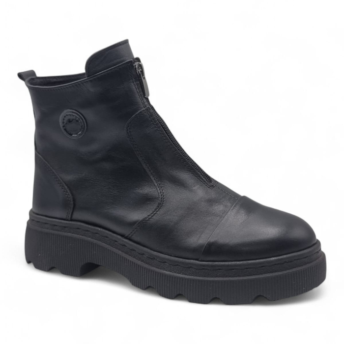 Ghete Damă Casual Din Piele Naturală Neagra 30243 [2]