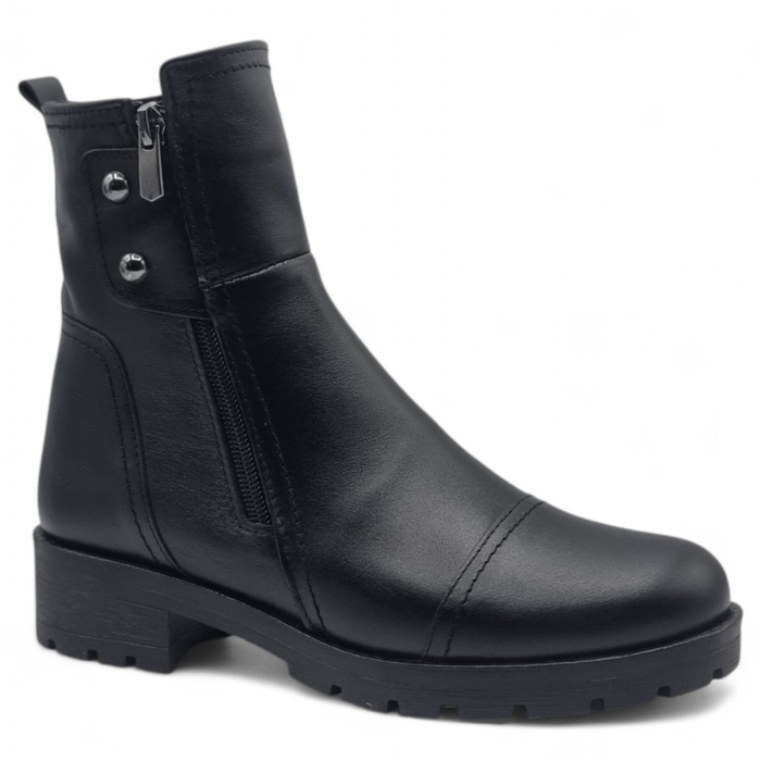 Ghete Damă Casual Din Piele Naturală Neagra 30248 [3]