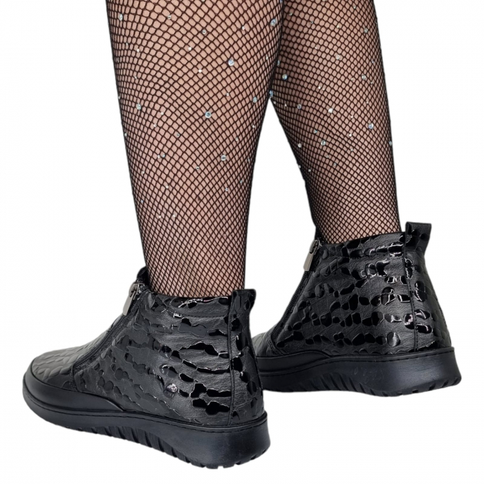Ghete Damă Casual Din Piele Naturală Neagra 8636 [5]