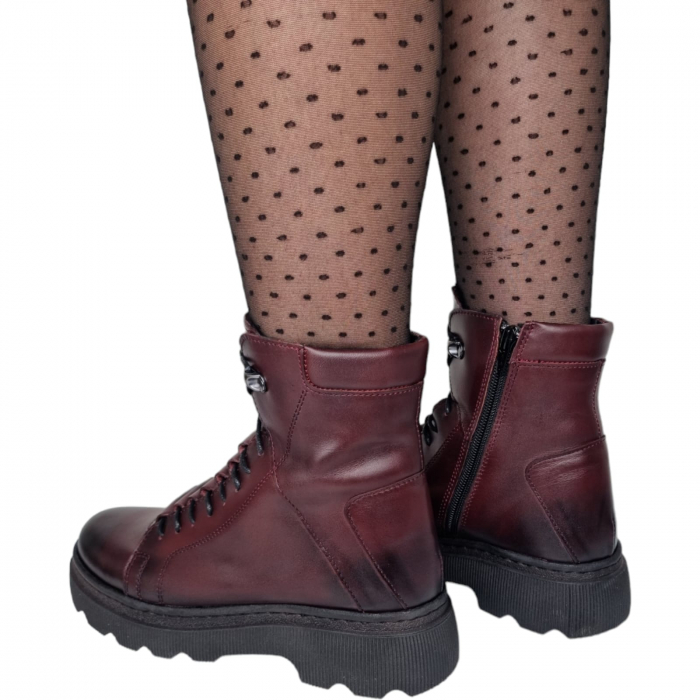 Ghete Damă Casual Din Piele Naturală Neagra 8637 [3]