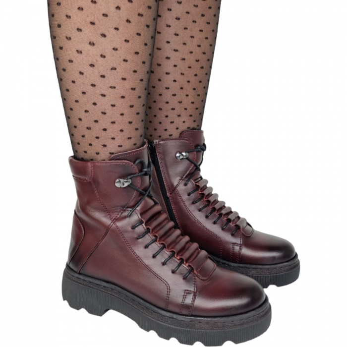 Ghete Damă Casual Din Piele Naturală Neagra 8637 [4]