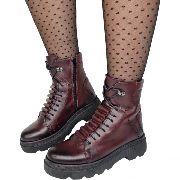Ghete Damă Casual Din Piele Naturală Neagra 8637 [6]