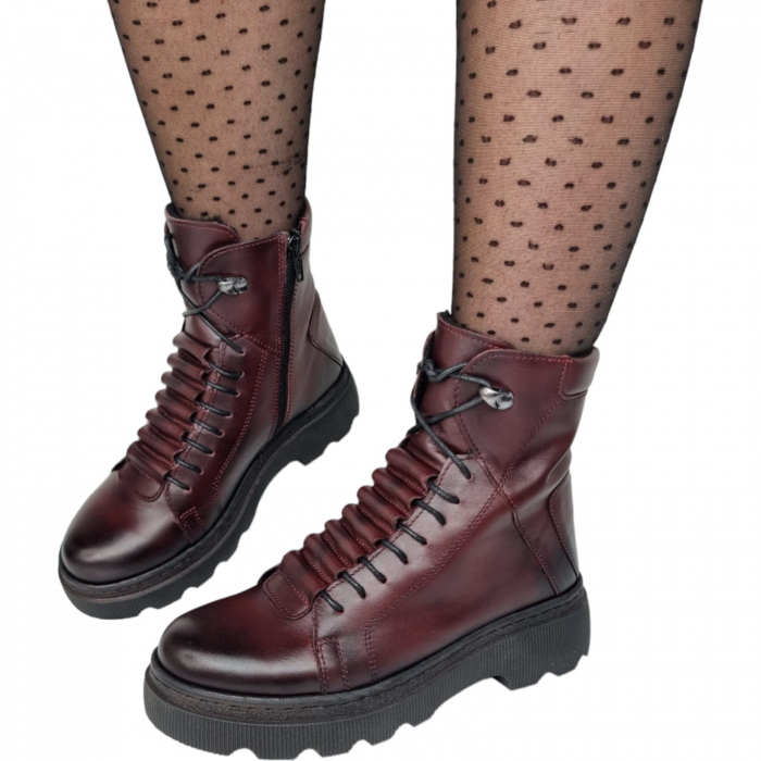 Ghete Damă Casual Din Piele Naturală Neagra 8637 [5]