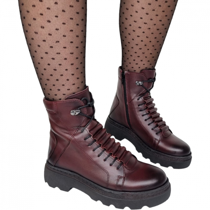Ghete Damă Casual Din Piele Naturală Neagra 8637 [2]