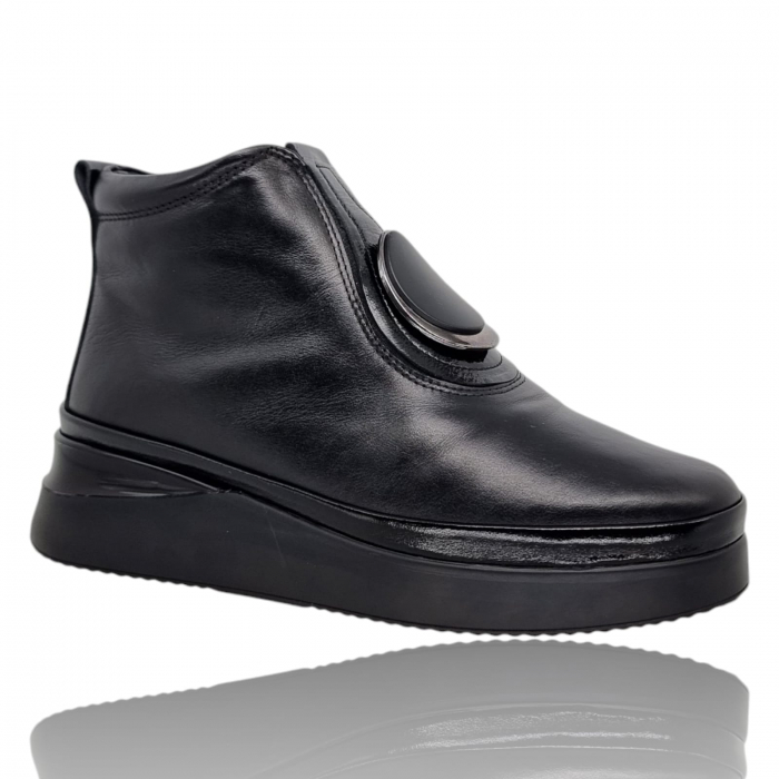 Ghete Damă Casual Din Piele Naturală Neagră 8765 [7]