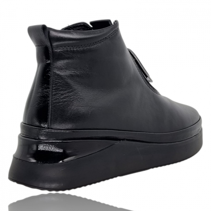 Ghete Damă Casual Din Piele Naturală Neagră 8765 [3]