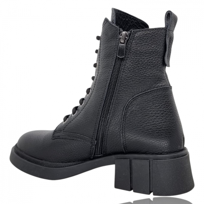 Ghete Damă Casual Din Piele Naturală Neagră 8767 [2]