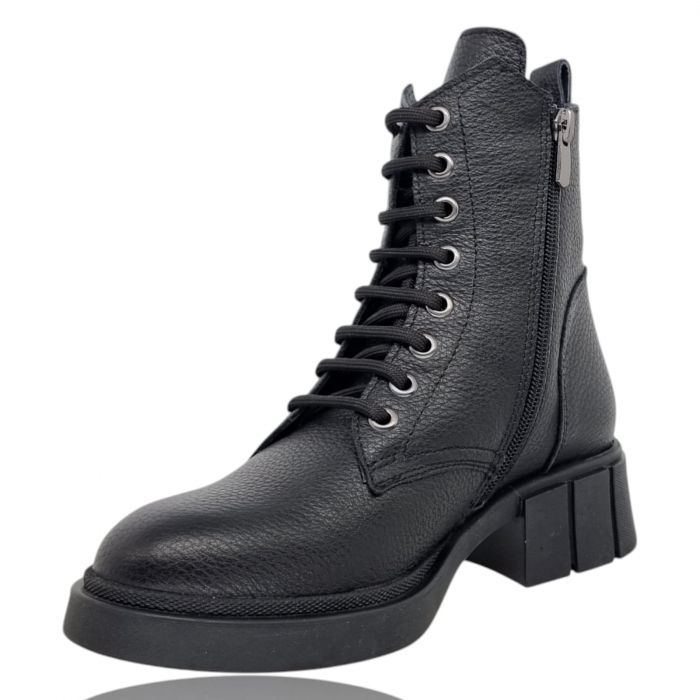 Ghete Damă Casual Din Piele Naturală Neagră 8767 [7]