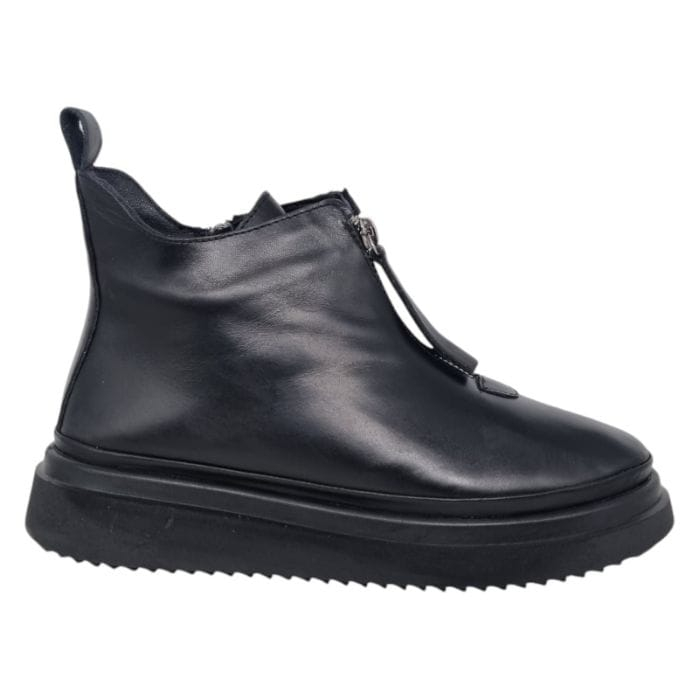 Ghete Damă Casual Din Piele Naturală Neagră 8770 [1]