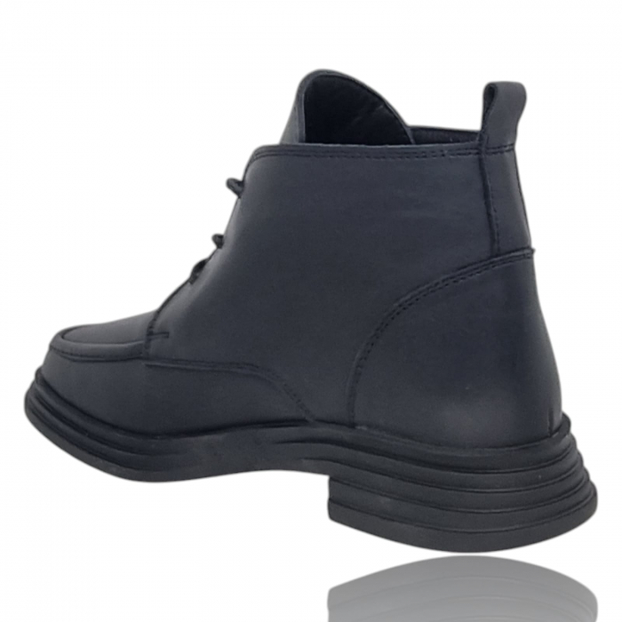 Ghete Damă Casual Din Piele Naturală Neagră 8773 [2]