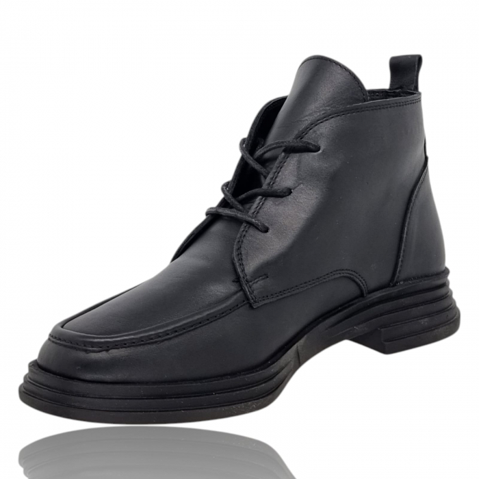 Ghete Damă Casual Din Piele Naturală Neagră 8773 [6]