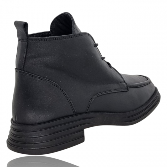 Ghete Damă Casual Din Piele Naturală Neagră 8773 [3]