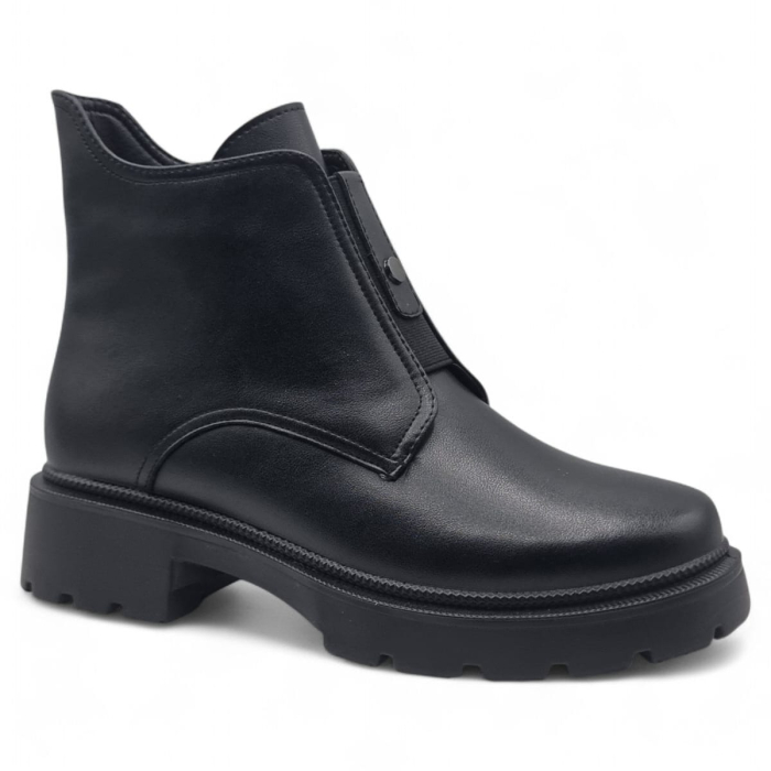 Ghete Damă Casual Din Piele Naturală Neagră 30392 [2]