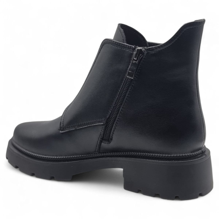 Ghete Damă Casual Din Piele Naturală Neagră 30392 [6]