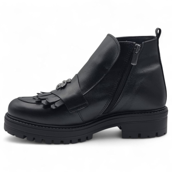 Ghete Damă Casual Din Piele Naturală Neagră 30393 [4]