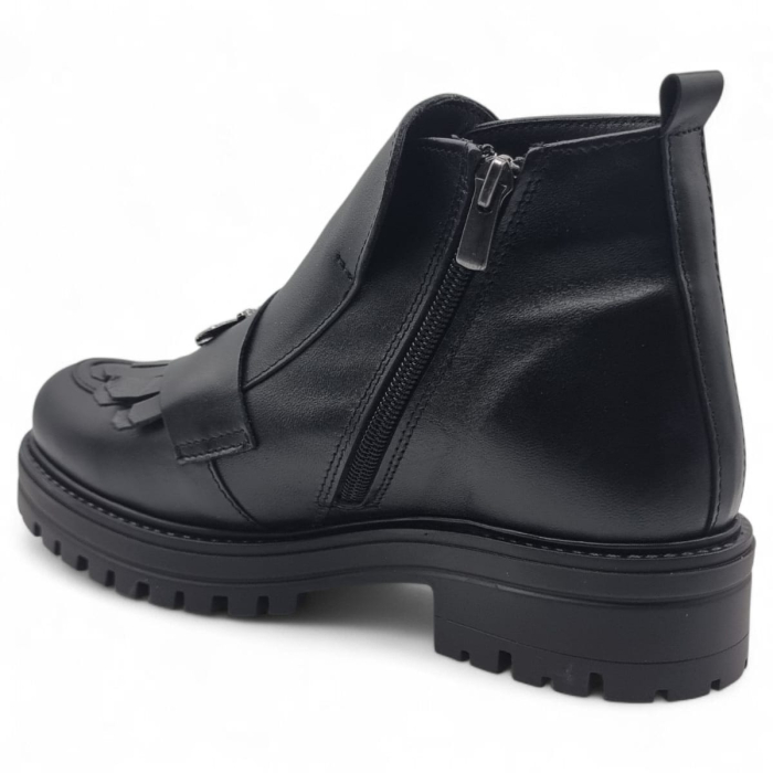 Ghete Damă Casual Din Piele Naturală Neagră 30393 [5]