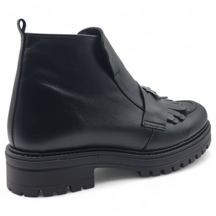 Ghete Damă Casual Din Piele Naturală Neagră 30393 [3]