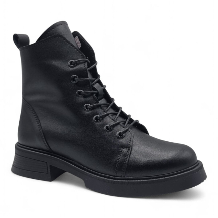 Ghete Damă Casual Din Piele Naturală Neagră 30395 [3]