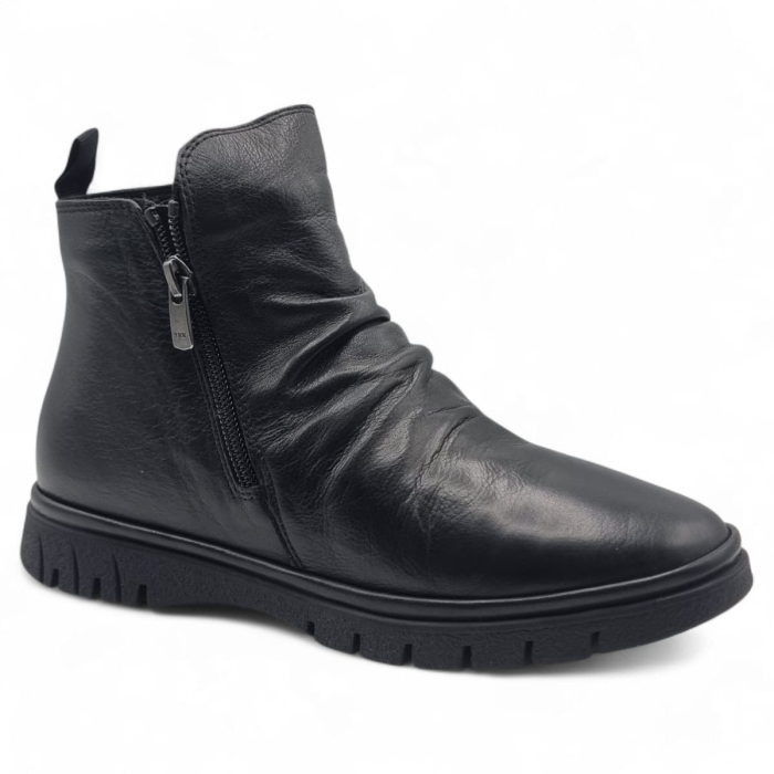 Ghete Damă Casual Din Piele Naturală Neagră 30396 [2]