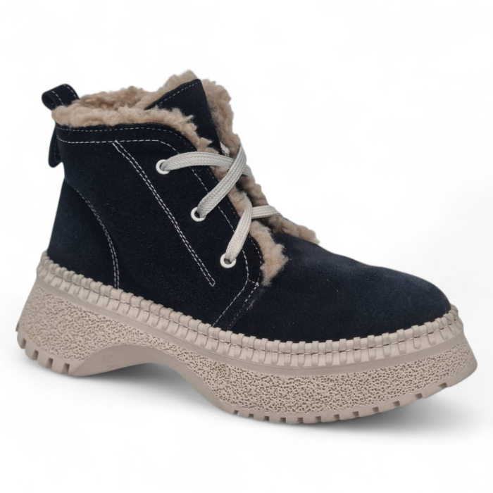 Ghete Damă Casual Din Piele Naturală Neagră Vel 30369 [2]