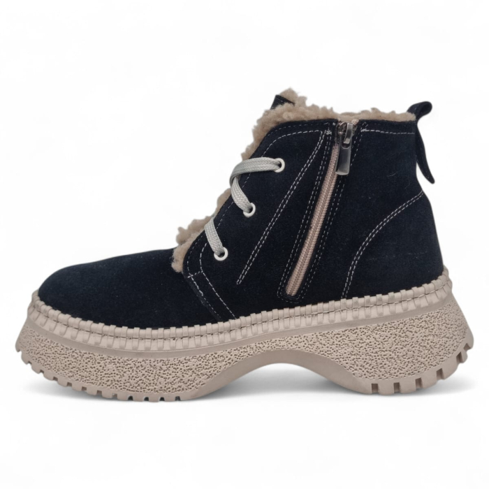 Ghete Damă Casual Din Piele Naturală Neagră Vel 30369 [4]