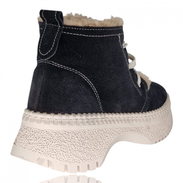 Ghete Damă Casual Din Piele Naturală Neagră Vel 8774 [2]
