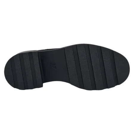 Ghete Damă Casual Din Piele Naturală Neagră Velur 8515 [5]