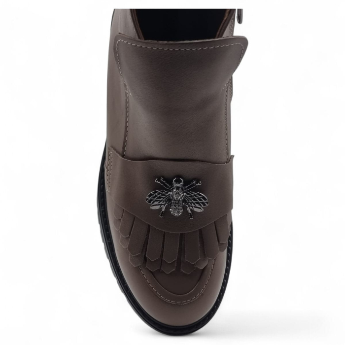 Ghete Damă Casual Din Piele Naturală Taupe 30391 [8]
