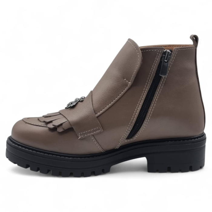 Ghete Damă Casual Din Piele Naturală Taupe 30391 [5]