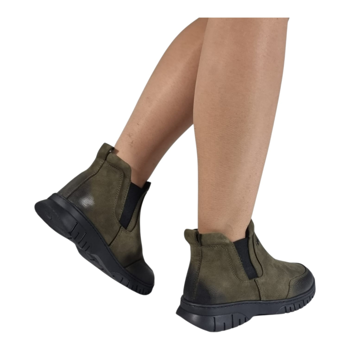 Ghete Damă Casual Din Piele Naturală Verde 30389 [10]