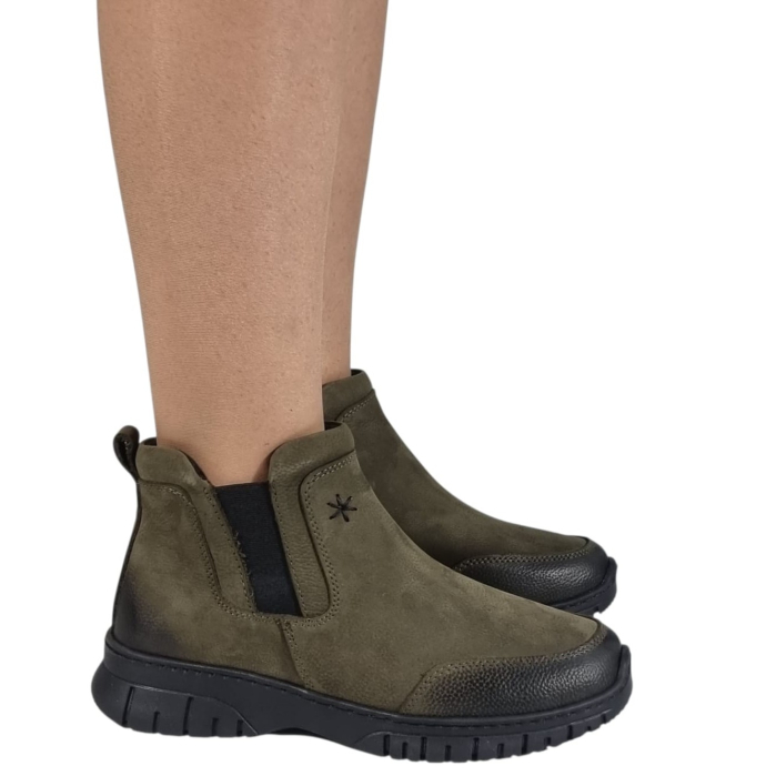 Ghete Damă Casual Din Piele Naturală Verde 30389 [8]